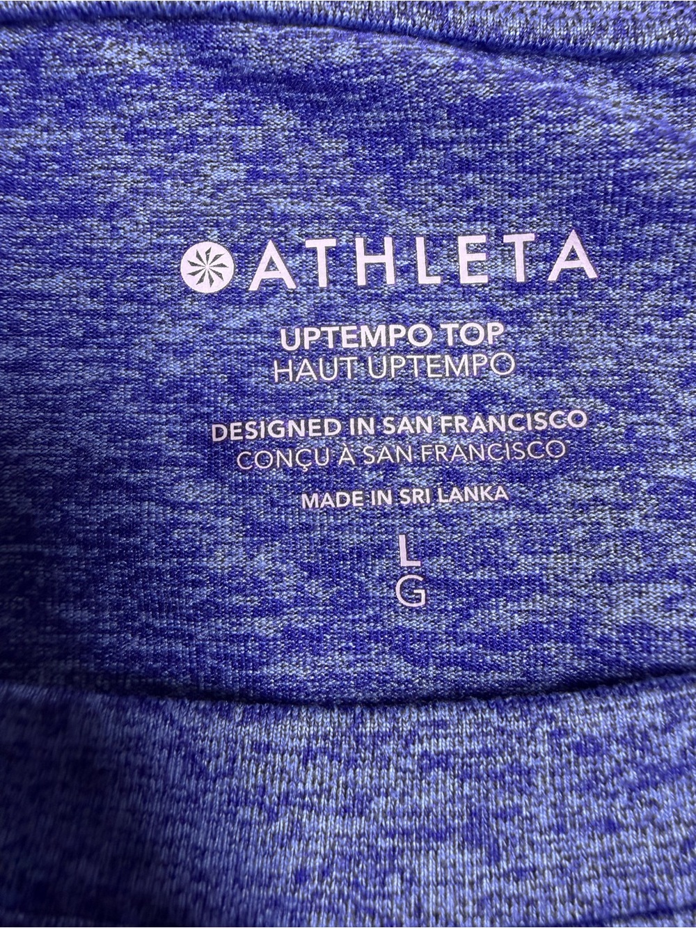 Athleta Uptempo Top Heathered Long Sleeve Crew - Picture 3 of 9